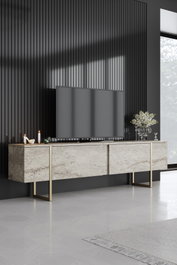 Hanah Home Luxe - Travertino y Oro